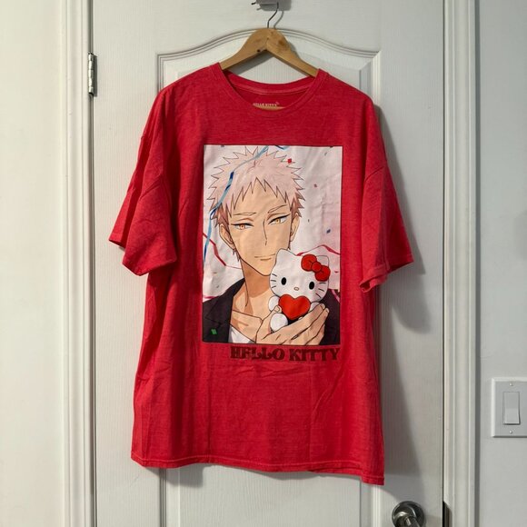 NWT Hot Topic Sanrio Boys Shunsuke Hello Kitty T-Shirt - Picture 2 of 9